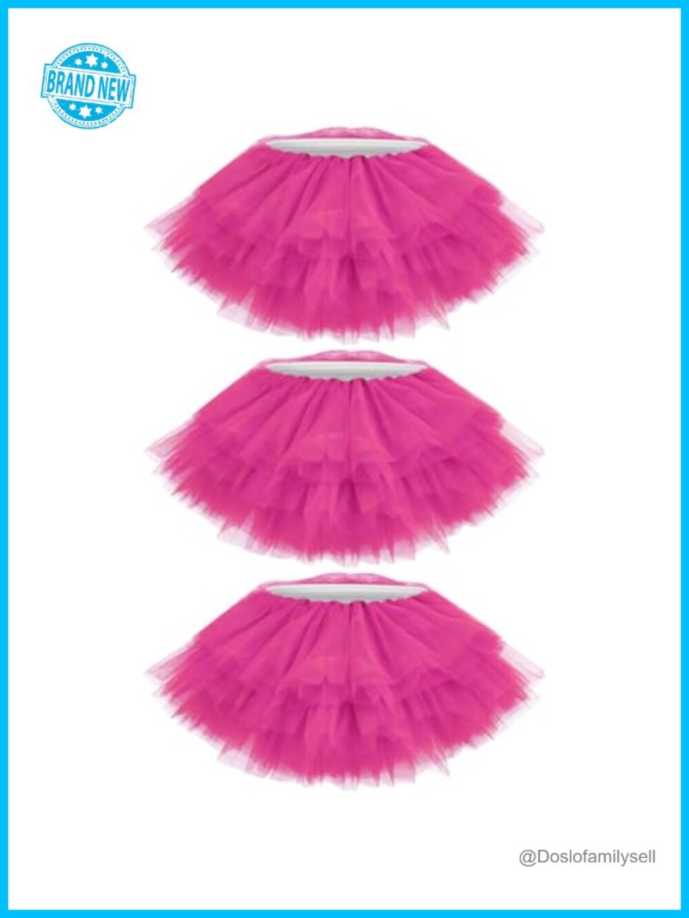 3 PCS Tutu Skirt 5 Layered Tulle Dance Costume Ballet Halloween